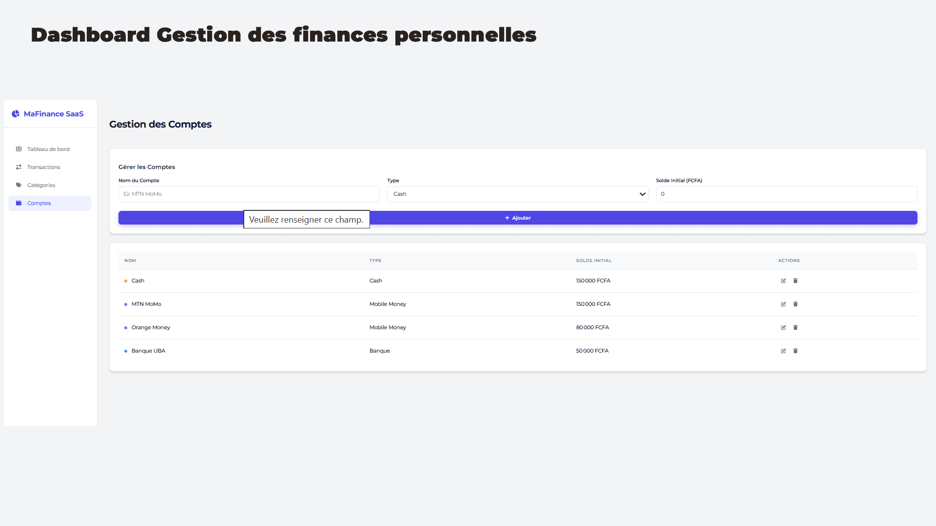 MaFinance Pro - Gestion Financière Complète - Image 3