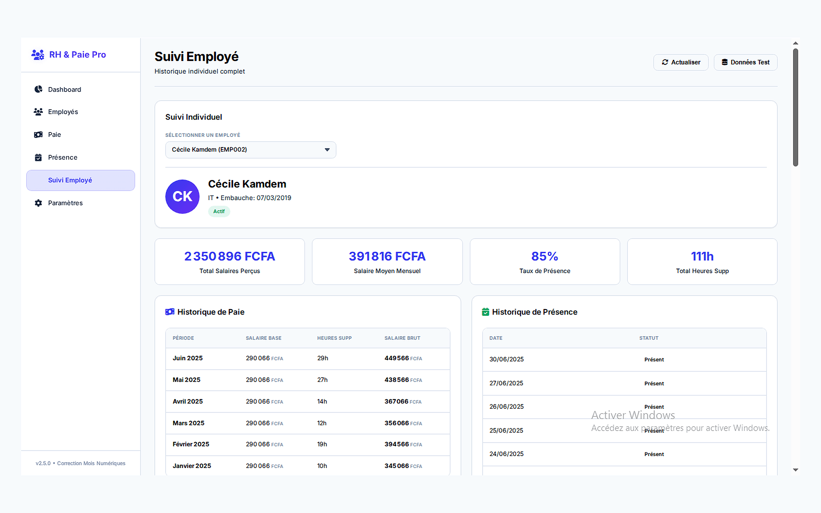 RH & Paie Pro : Dashboard RH complet - Image 5