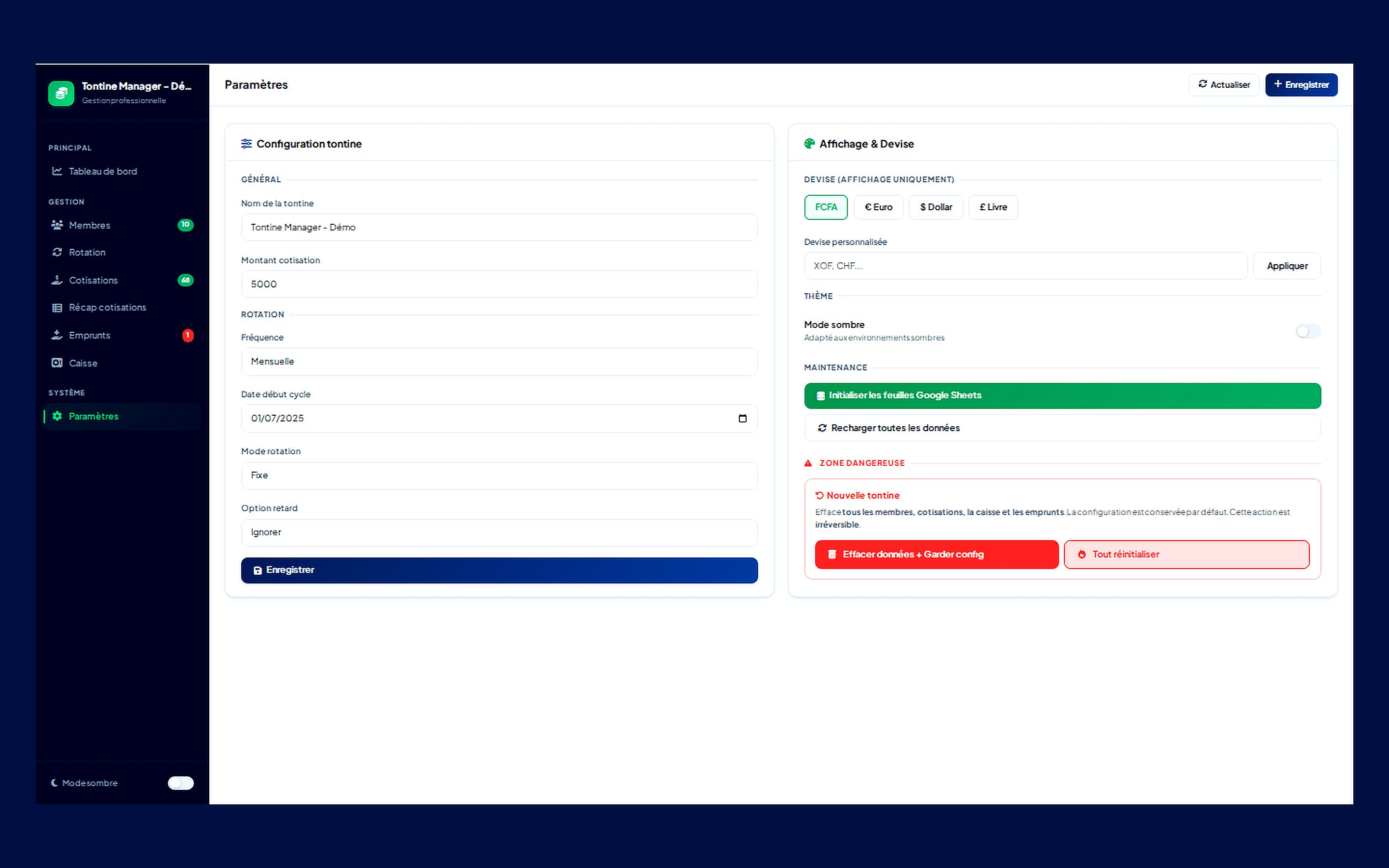 Tontine Manager — Gestion Complète de Tontine - Aperçu 8