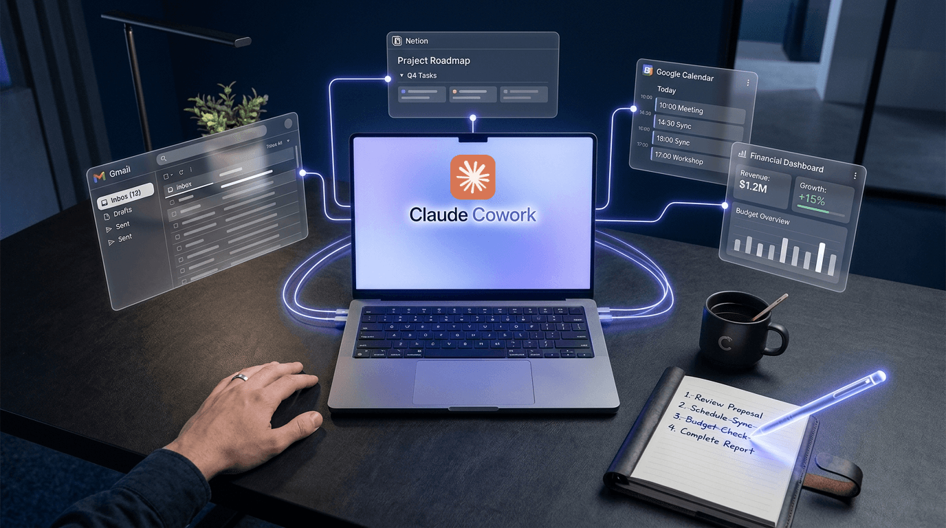 Image de l'article à la une : Claude Cowork : L'Employé IA qui Booste la Productivité de Votre Entreprise en 2026